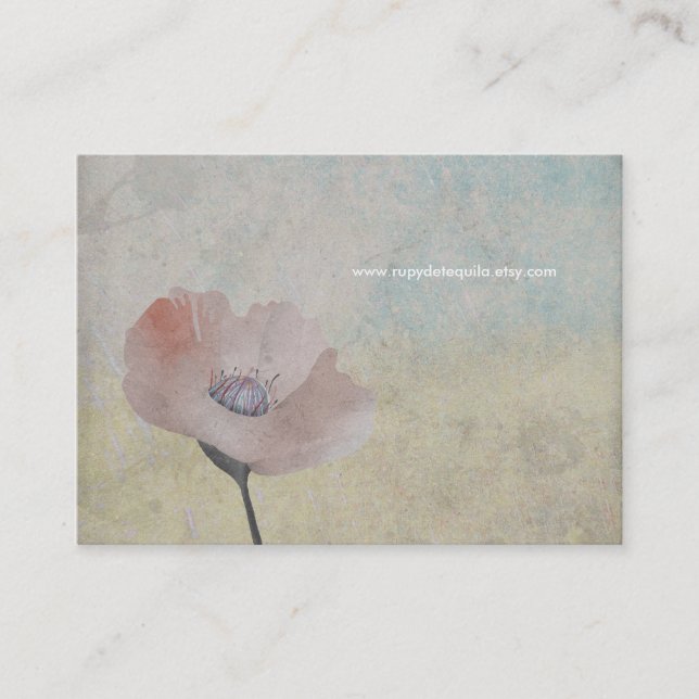 Poem hope Liebe Mohn Sweet Ding Visitenkarte (Vorderseite)