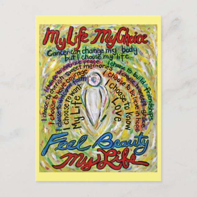 Poem White Guardian Angel Art Postkarten (Vorderseite)