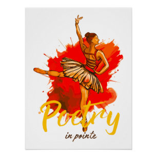 Poesie auf Spitze – Elegante Ballerina-Kunst für T Poster