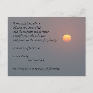 Poesie - aufstrebende Sonne Postkarte