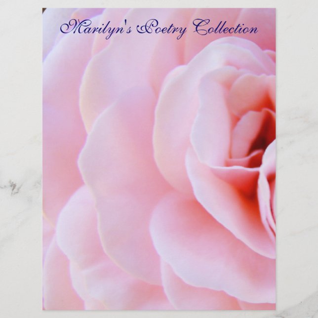 Poesie Collection Papier Rosa Blume Spirale (Vorne)