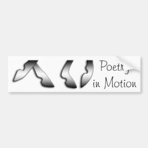 Poesie im Bewegungs-Autoaufkleber Autoaufkleber