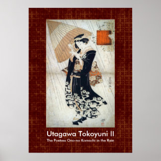Poesie in der japanischen Kunst des Regens Poster