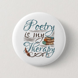 Poesie ist mein Therapiepoet Poem Writer Button