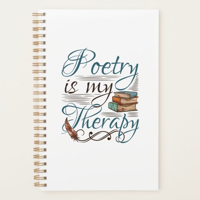 Poesie ist mein Therapiepoet Poem Writer Planer (Vorderseite)