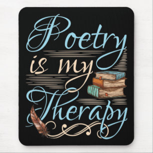 Poesie ist meine Therapie Niedlich Poet Poem Write Mousepad