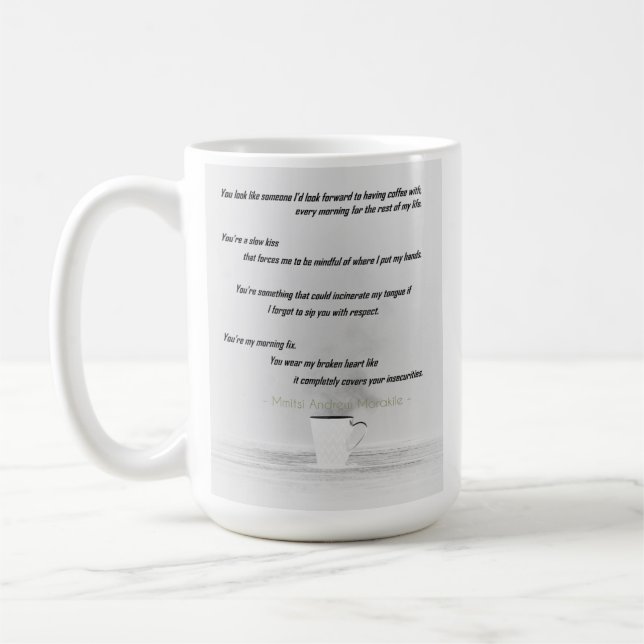 Poesie-Kaffee-Tasse Kaffeetasse (Links)