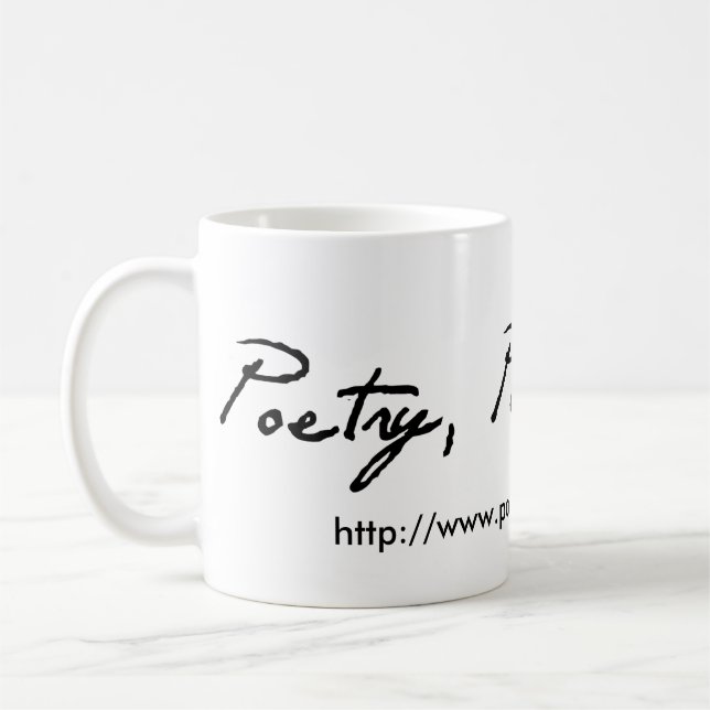 Poesie, reine Poesie-Kaffee-Tasse Tasse (Links)
