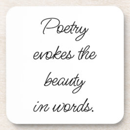 Poesie ruft harten Plastik-Untersetzer hervor Getränkeuntersetzer