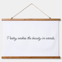 Poesie ruft Holz-Topped-Wandteppiche hervor