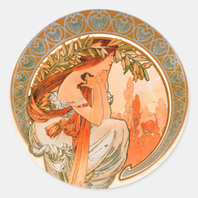 Poesie Runder Aufkleber (Vorderseite)