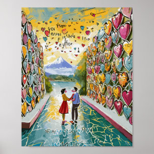 Poesie-Spiel: Magnetfilm-Liebe-Poesie-Wand Poster