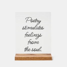 Poesie stimuliert das Akrylylische Zeichen Acrylschild