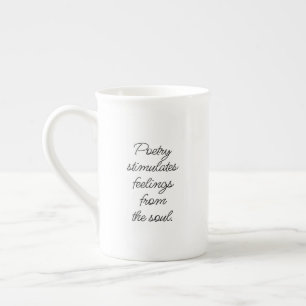 Poesie stimuliert die Tasse der Spezialität