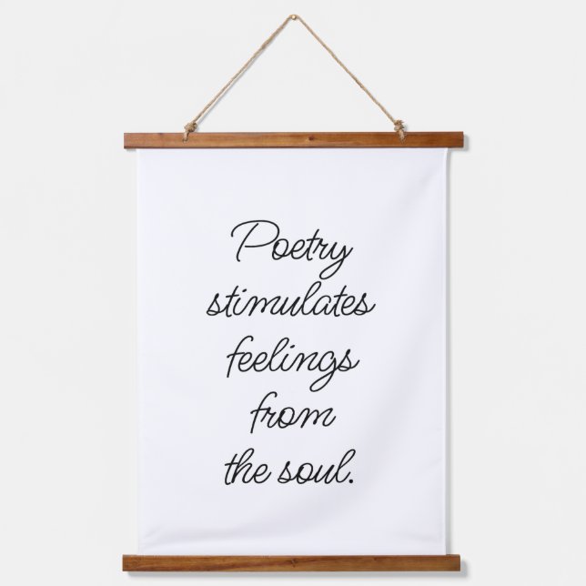 Poesie stimuliert Holzklappen Wandteppich Mit Holzrahmen (Vorderseite)