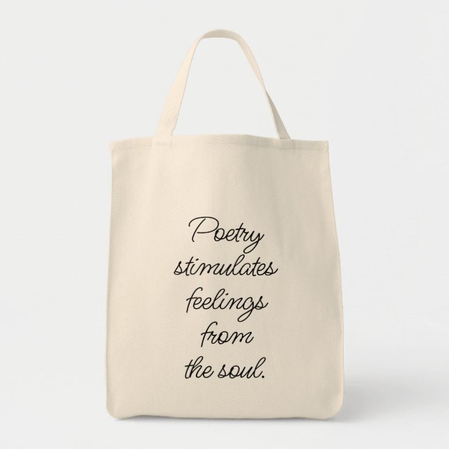 Poesie stimuliert Lebensmittellack Tragetasche (Vorne)