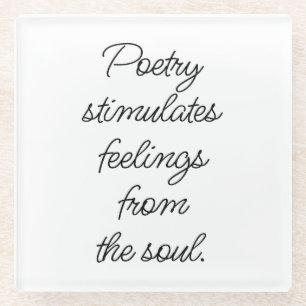 Poesie stimuliert Untersetzer aus Glas