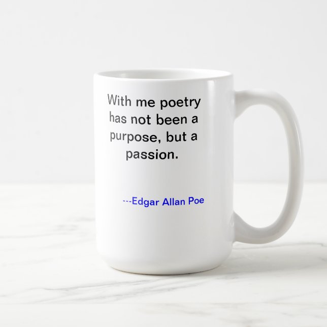 Poesie-Tasse Edgar Allan Poe Kaffeetasse (Rechts)