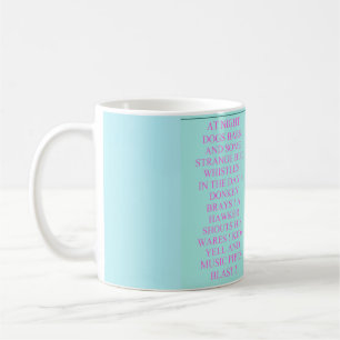 Poesie über den nächtfarbigen Himmel blau Kaffeetasse