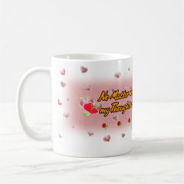 Poesie und Blasen auf einer weißen Keramik Kaffeetasse