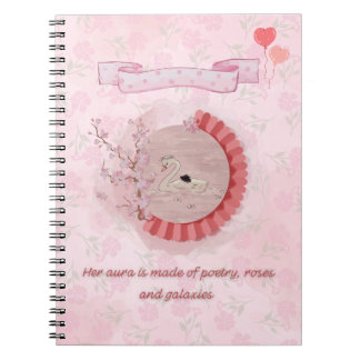 Poesie und Rose-Notebook Notizblock