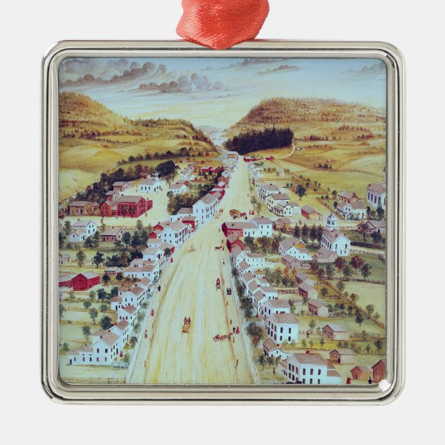 Poestenkill, New York, c.1855 Ornament Aus Metall (Vorne)