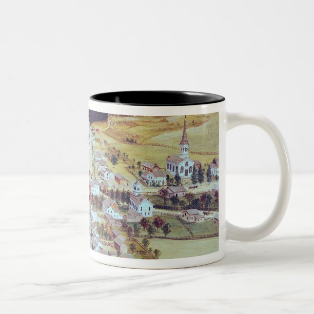 Poestenkill, New York, c.1855 Zweifarbige Tasse (Rechts)
