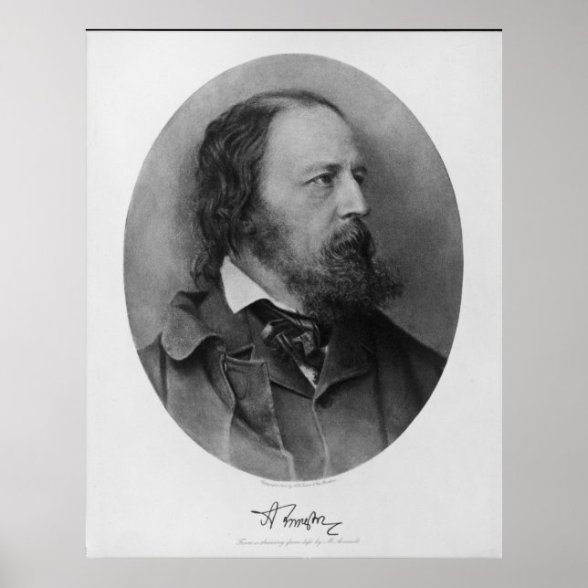 Poet Alfred Lord Tennyson Portrait Poster (Vorne)