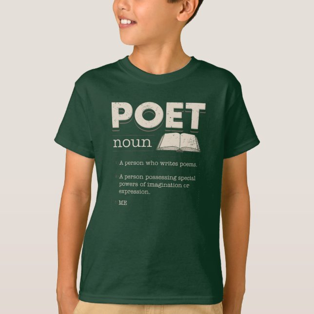 Poet Definition Funny Laureate Novelty Gag T-Shirt (Vorderseite)