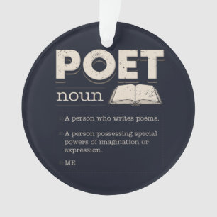Poet Definition Funny Laureate Novelty Keramik Orn Ornament
