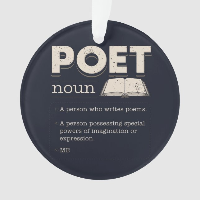 Poet Definition Funny Laureate Novelty Keramik Orn Ornament (Vorderseite)