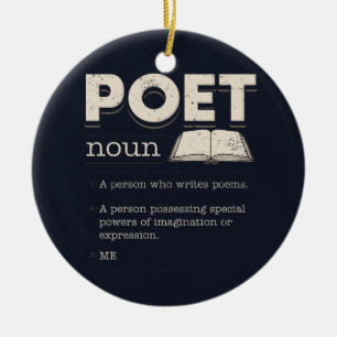 Poet Definition Funny Laureate Novelty Keramik Ornament