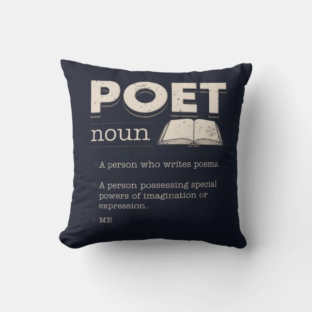 Poet Definition Funny Laureate Novelty Kissen (Vorderseite)
