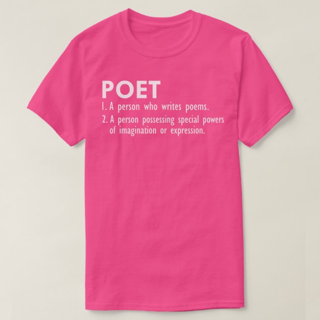 Poet Definition w T-Shirt (Design vorne)