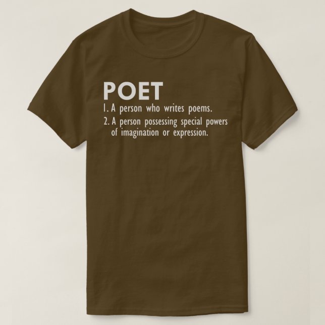 Poet Definition w T-Shirt (Design vorne)