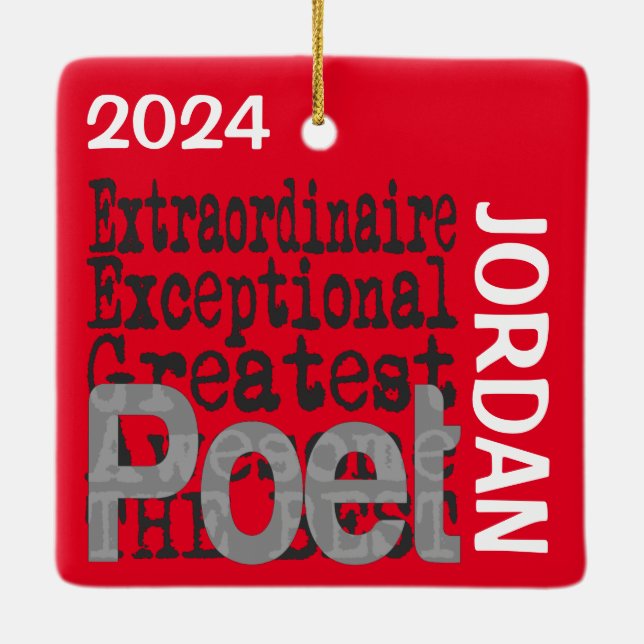 Poet Extraordinaire CUSTOM Keramikornament (Rückseite)