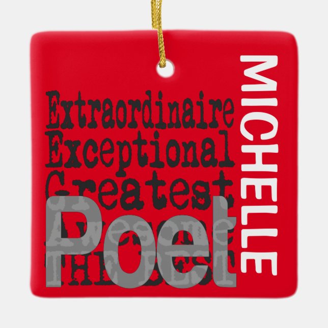 Poet Extraordinaire CUSTOM Keramikornament (Vorderseite)