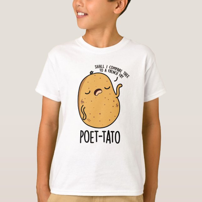 Poet tato Funny Potato Pun T-Shirt (Vorderseite)