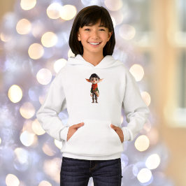 Poet Teen Christmas Elf Girl's Hoodie