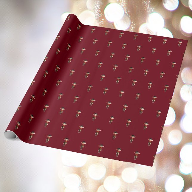 Poet Teen Christmas Elf Wrapping Paper Geschenkpapier (Von Creator hochgeladen)