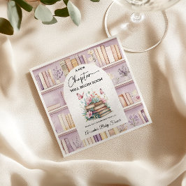 Poetcore New Chapter Pink Girl Book Baby Shower Serviette