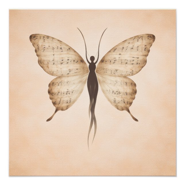 Poetic Butterfly Form Poster (Vorderseite)