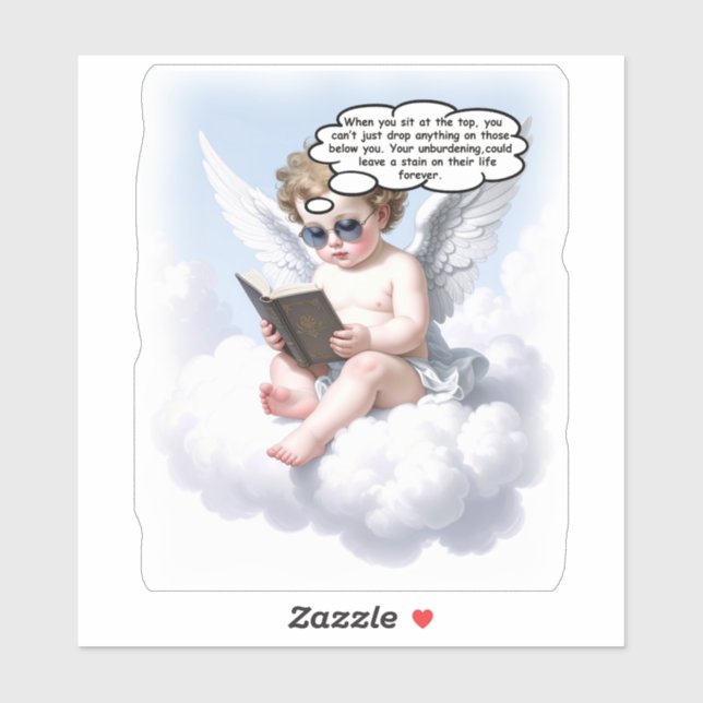 Poetic Cherub Wisdom Sticker (Blatt)