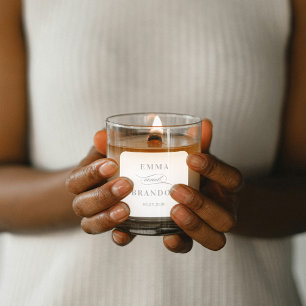 Poetic Script Editable Color Gastgeschenk Hochzeit Quadratischer Aufkleber