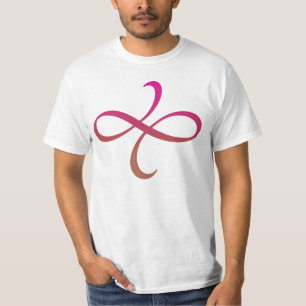 Poetica Flourish in Rosa und Rot T-Shirt