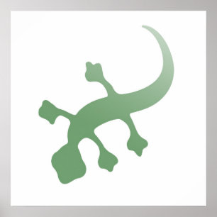 Poetica Gecko in grün Poster