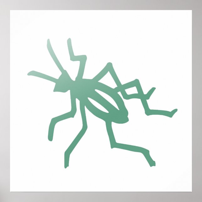 Poetica Green Cricket Print Poster (Vorne)