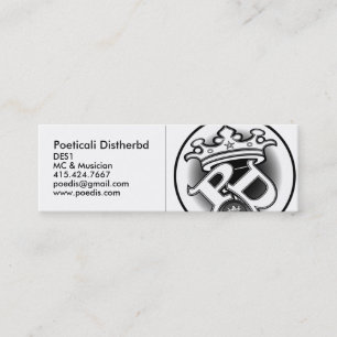 Poeticali Distherbd, Lux-Karte Mini Visitenkarte