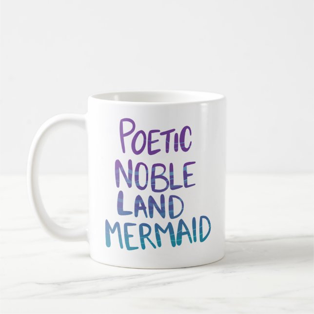 Poetische edle Land-Meerjungfrau Kaffeetasse (Links)