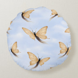 Poetische Schmetterlingsform - Kissen mit blauer H